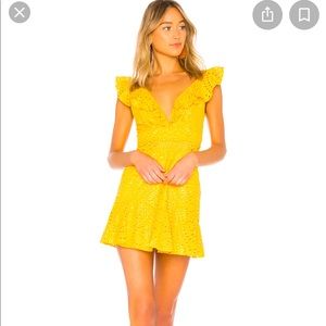 Karina Grimaldi Yellow Eyelet Dress